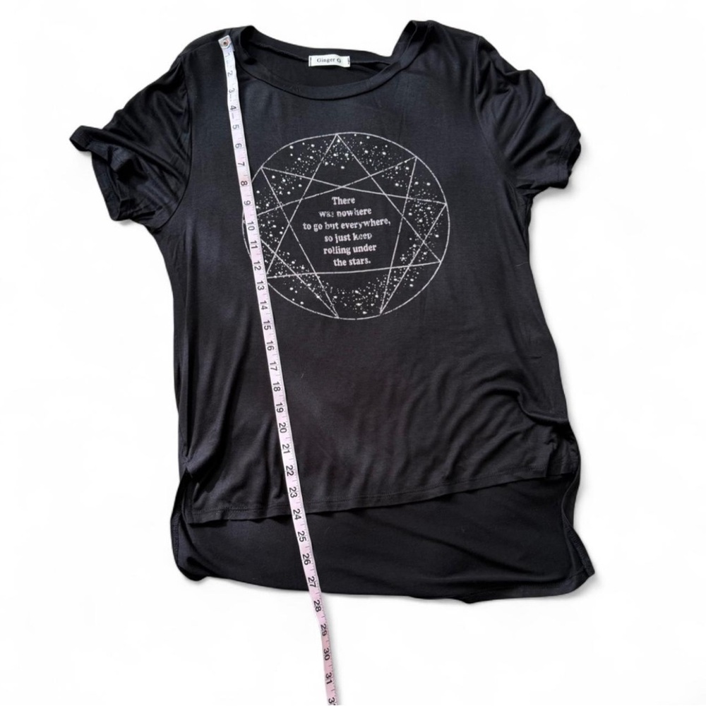 Black Rhinestone Graphic Tee - Picture 8 of 8